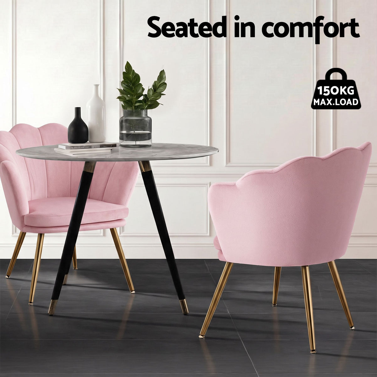 Armchair Lounge Chair Accent Armchairs Retro Single Sofa Velvet Pink