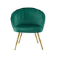 Lounge Accent Armchair Velvet Sofa Couch Green