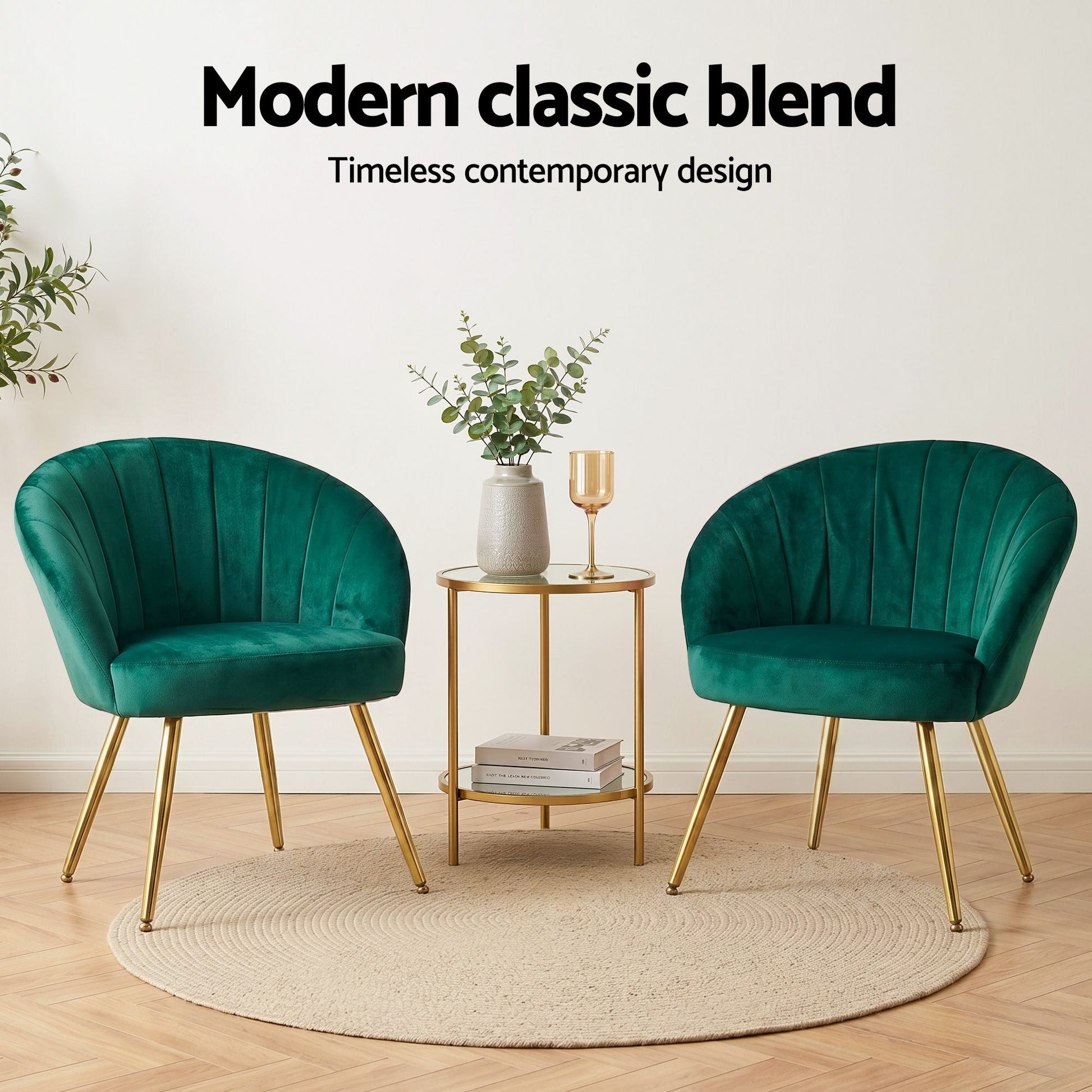 Velvet Sofa Green Couch Arm Lounge Accent Armchair