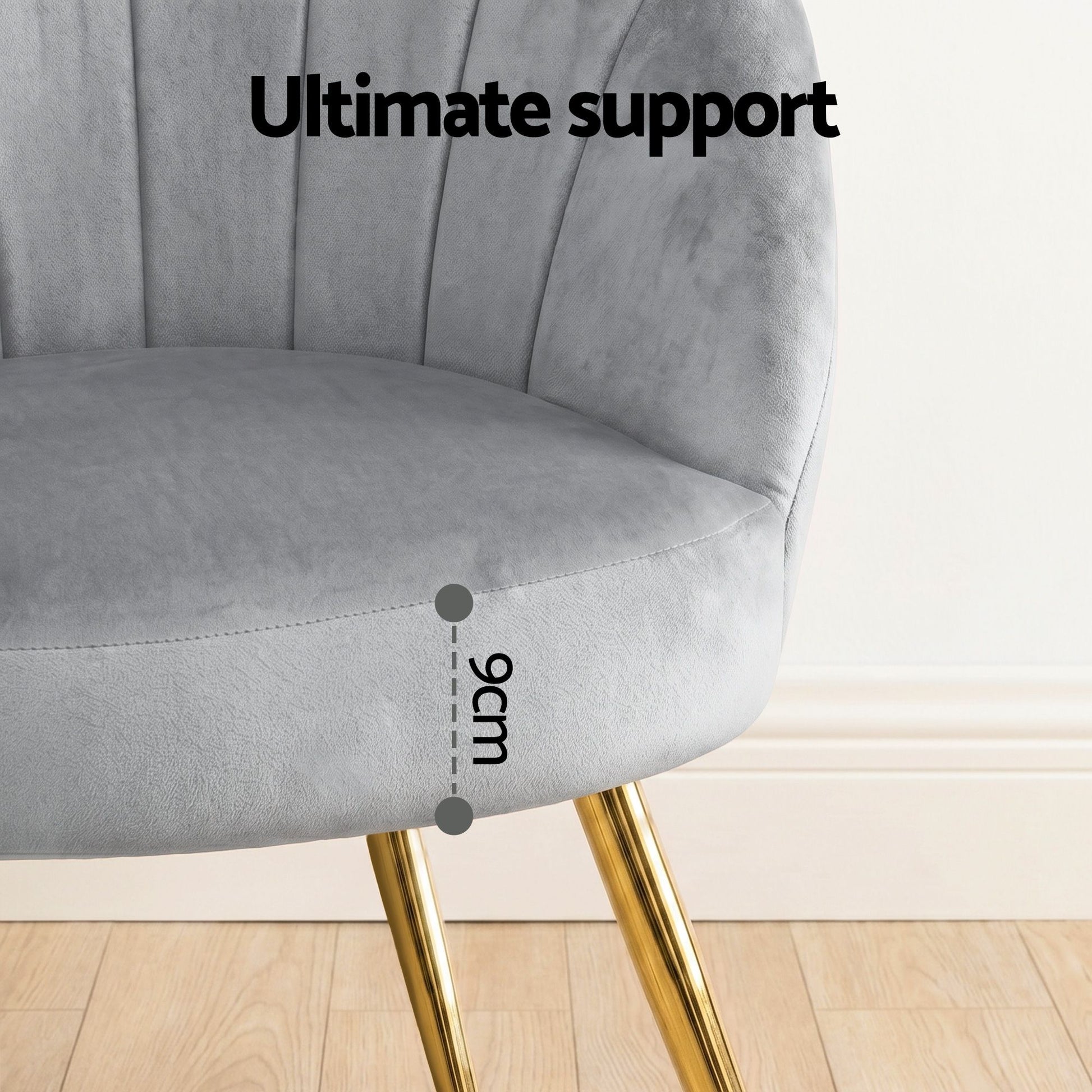 Armchair Lounge Chair Accent Chairs with Grey Velvet Sofa Couch