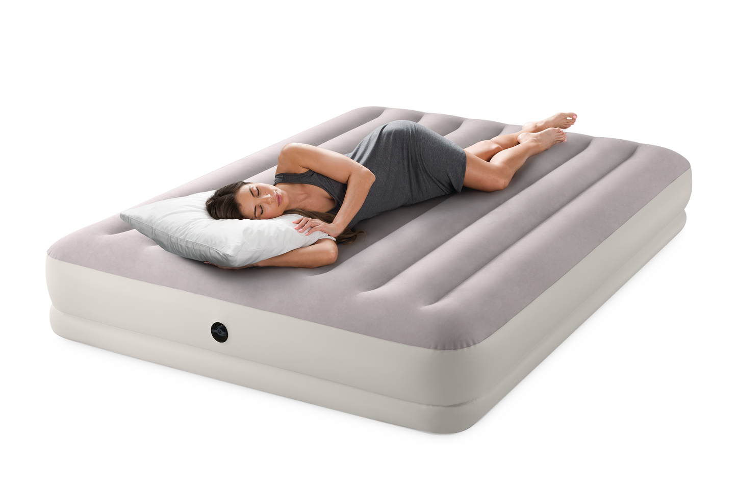 Intex Queen Dura-Beam Prestige Mid-Rise Airbed w/ USB150 Pump- 64179