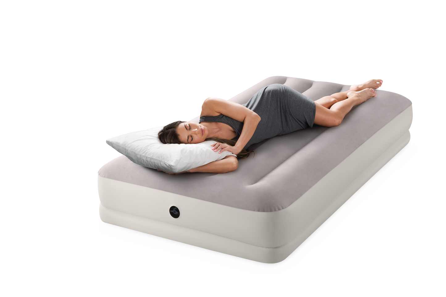 Intex Single (Twin) Dura-Beam Prestige Mid-Rise Airbed w/ USB150 Pump - 64177