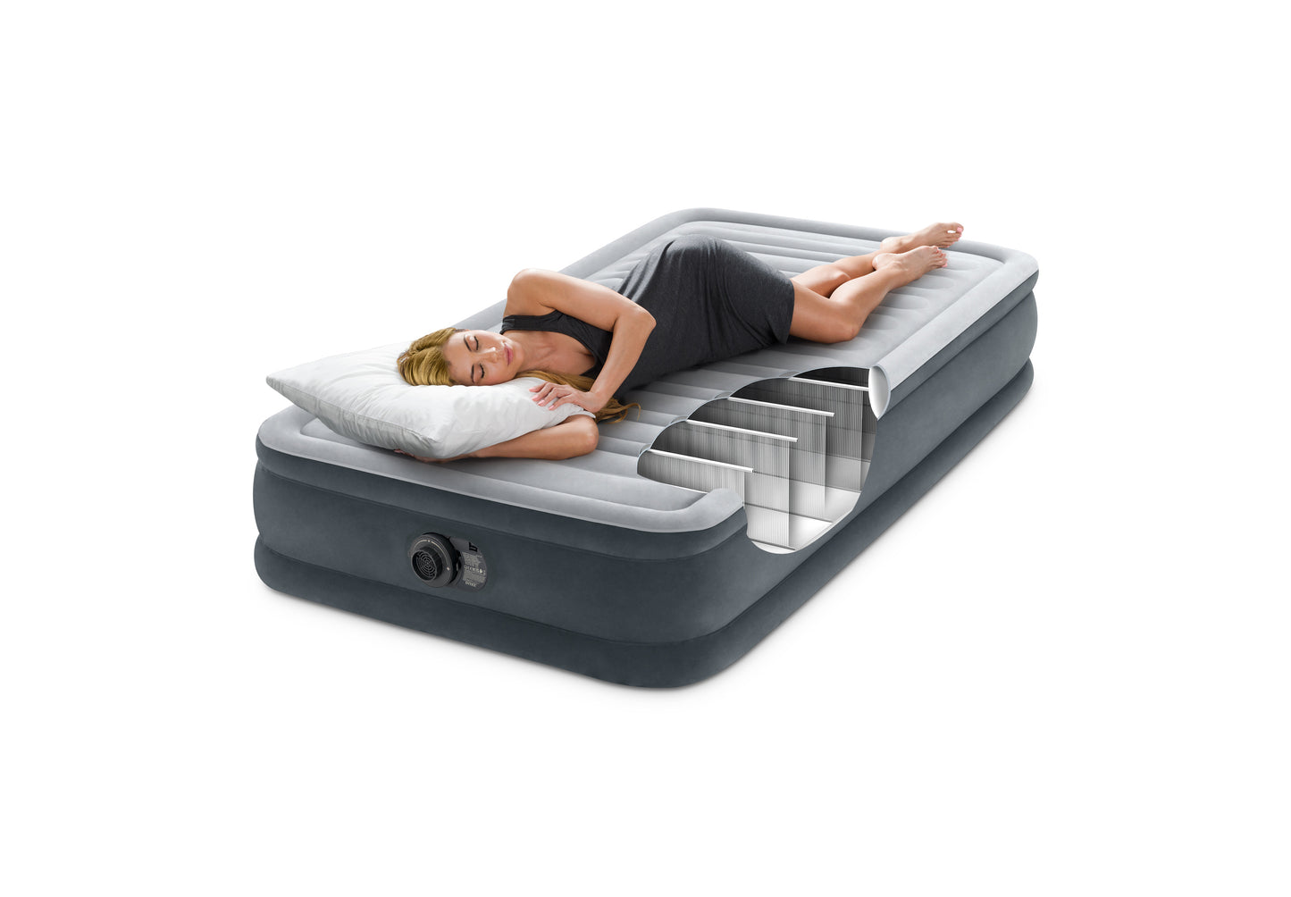 Intex Single (Twin) Deluxe Airbed  33cm 67766