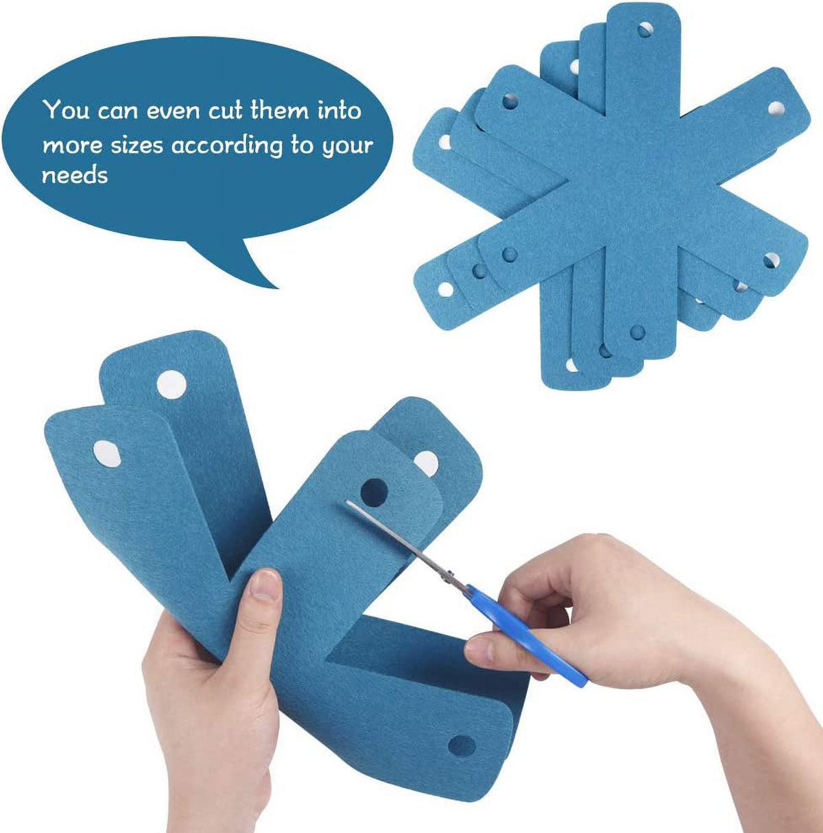 12 Pcs Pot and Pan Protectors, Thicker Felt Divider Pads for Stacking and Protecting Cookware, Cyan, 4 Different Sizes