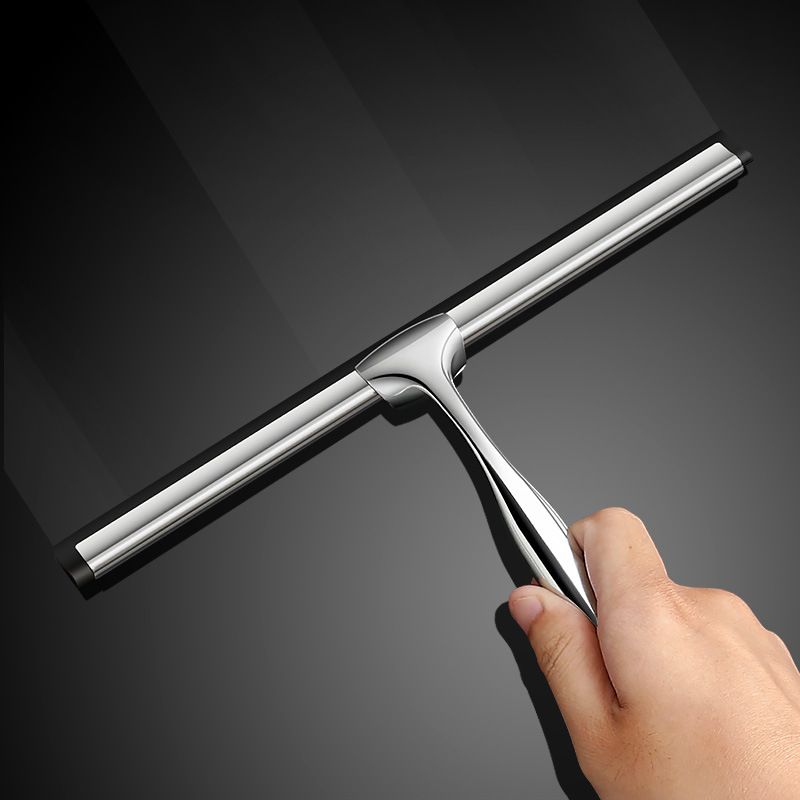 Shower Squeegees Stainless Steel with Self Adhesive Hook Window Squeegees for Shower Doors Bathroom Mirror Wiper, Window Glass