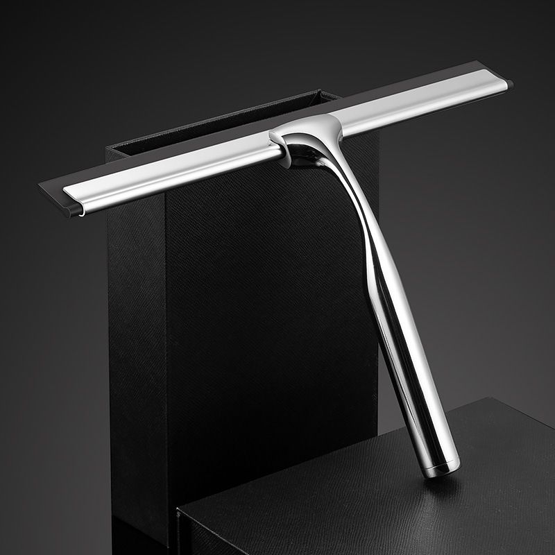 Shower Squeegees Stainless Steel with Self Adhesive Hook Window Squeegees for Shower Doors Bathroom Mirror Wiper, Window Glass