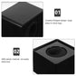 Microphone Flag Station - 2 pcs Portable ABS Injection Molding Square Cube Shaped Interview Mic Microphone Logo Flag Station,Black