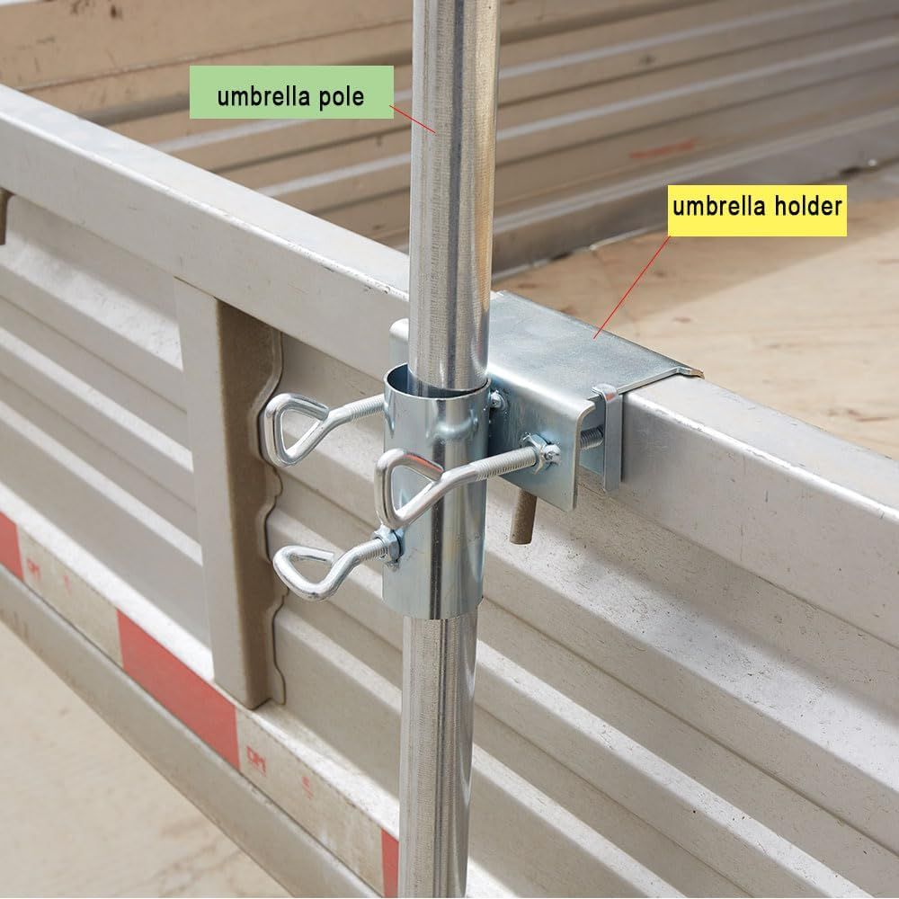Deck Umbrella Clamp, Patio Umbrella Stand Clip, Balcony Parasol Holder--ricycles Umbrella Holder Bracket Adjustable Umbrella Mount