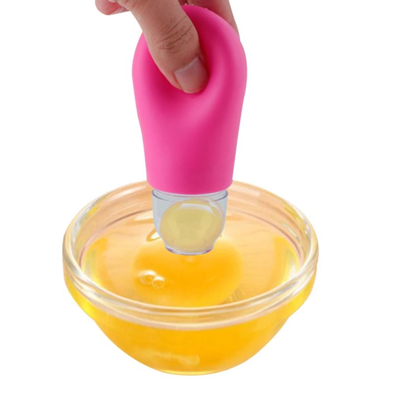 1 PCS Creative Yolk Suction Silicone Egg Separator Separator White Yolk Separator white and yolk