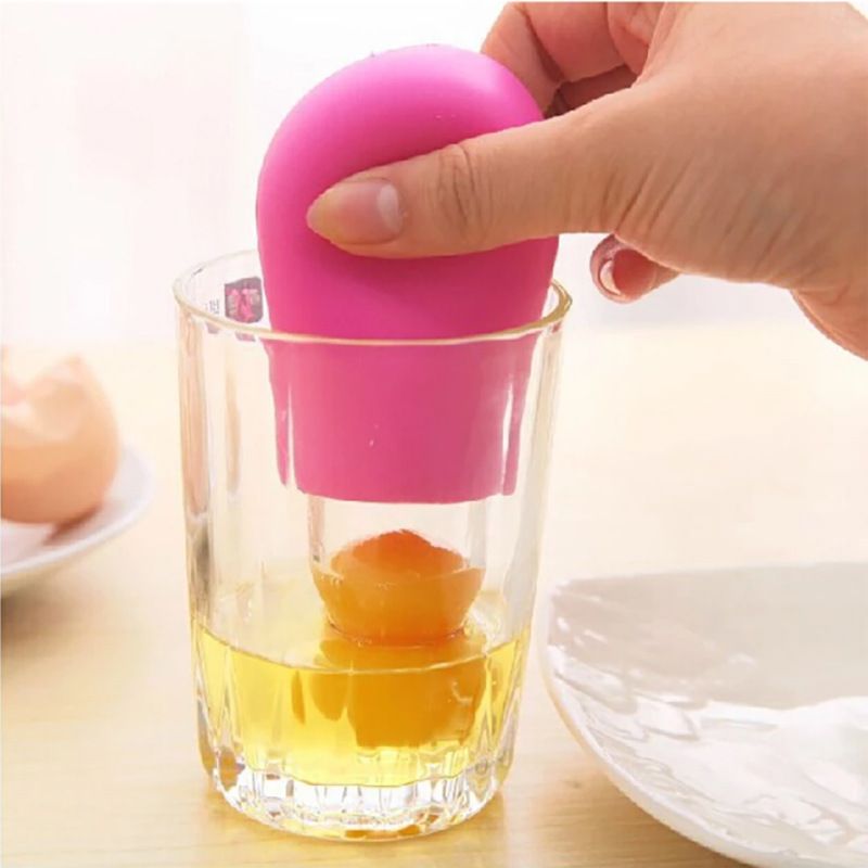 1 PCS Creative Yolk Suction Silicone Egg Separator Separator White Yolk Separator white and yolk