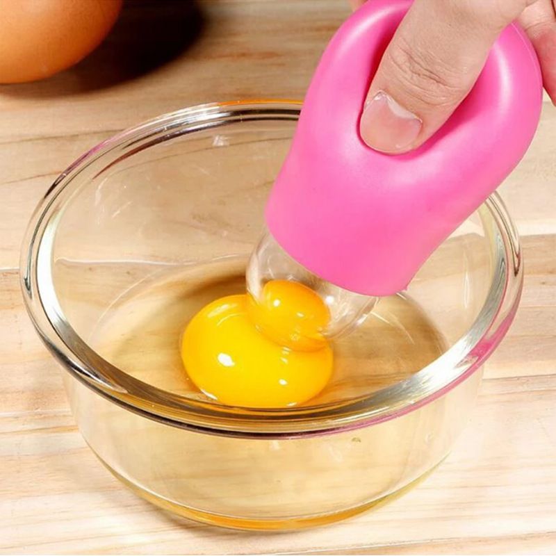 1 PCS Creative Yolk Suction Silicone Egg Separator Separator White Yolk Separator white and yolk