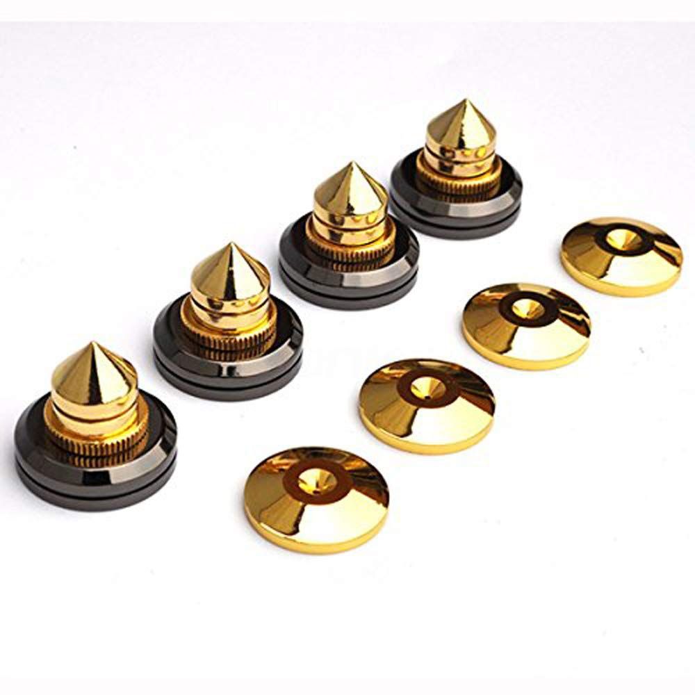 Stainless Steel Speaker Golden Stand Adjustable Turntable Feet Cone Base Pads Shockproof Mat Turntable Isolation 4pcs