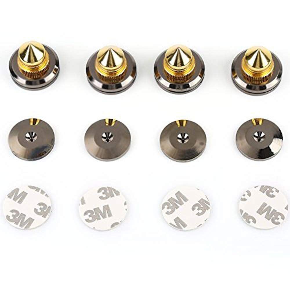 Stainless Steel Speaker Golden Stand Adjustable Turntable Feet Cone Base Pads Shockproof Mat Turntable Isolation 4pcs
