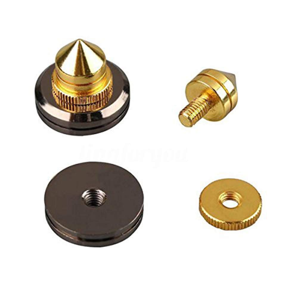 Stainless Steel Speaker Golden Stand Adjustable Turntable Feet Cone Base Pads Shockproof Mat Turntable Isolation 4pcs