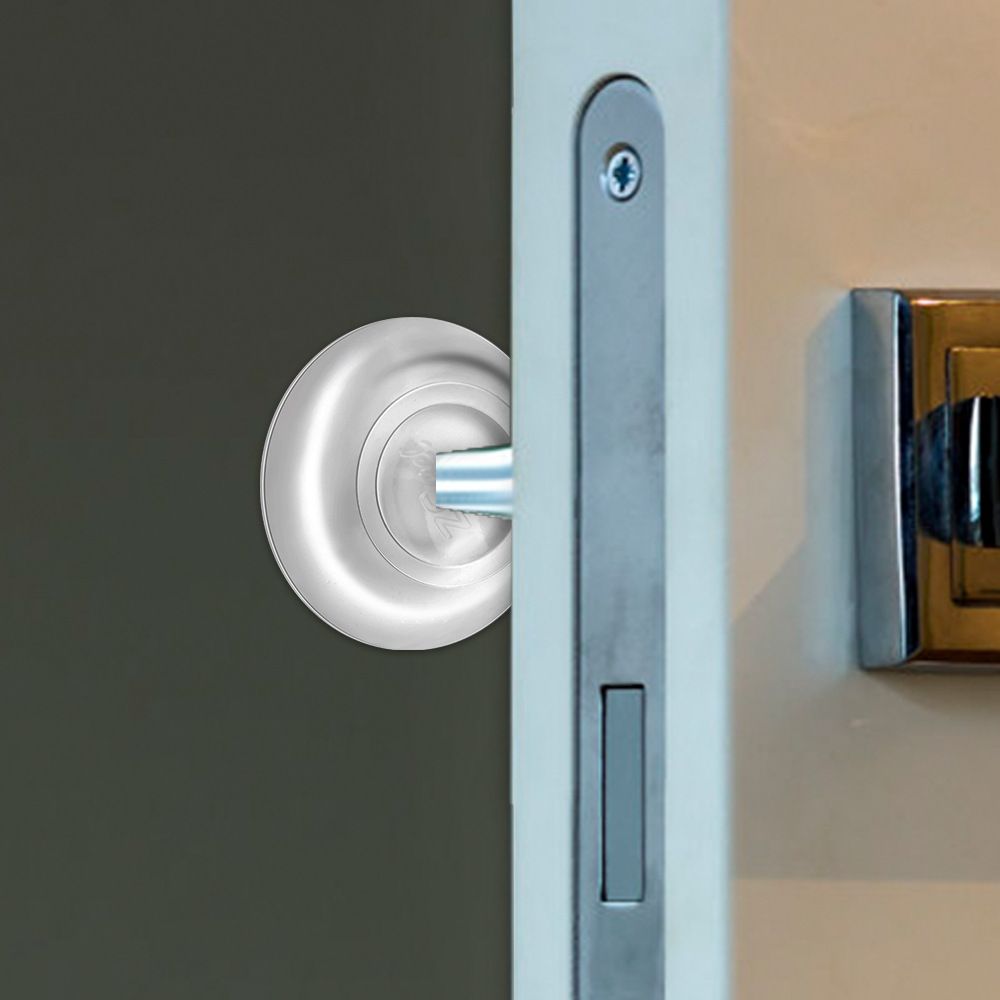 Door Stopper Wall Protector, Self-Adhesive Reusable Door Knob Stops, Clear Round Wall Shield and Silence Cover-9 Pcs