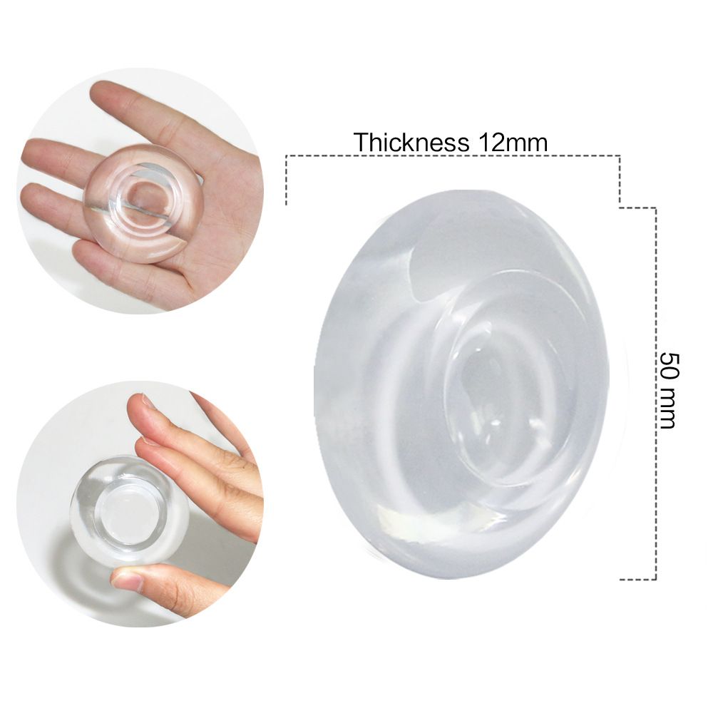 Door Stopper Wall Protector, Self-Adhesive Reusable Door Knob Stops, Clear Round Wall Shield and Silence Cover-9 Pcs