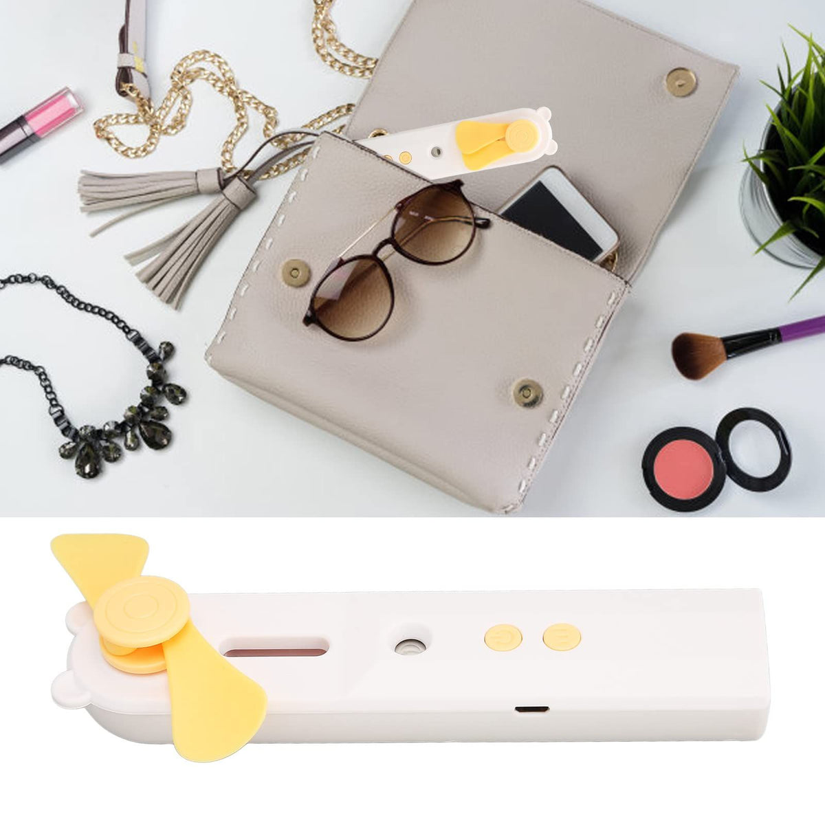 Handheld Fan Misting Fan, Handheld Fan Rechargeable Portable Rechargeable Face Hydration Spray Water Mist Fan Mini Cooling