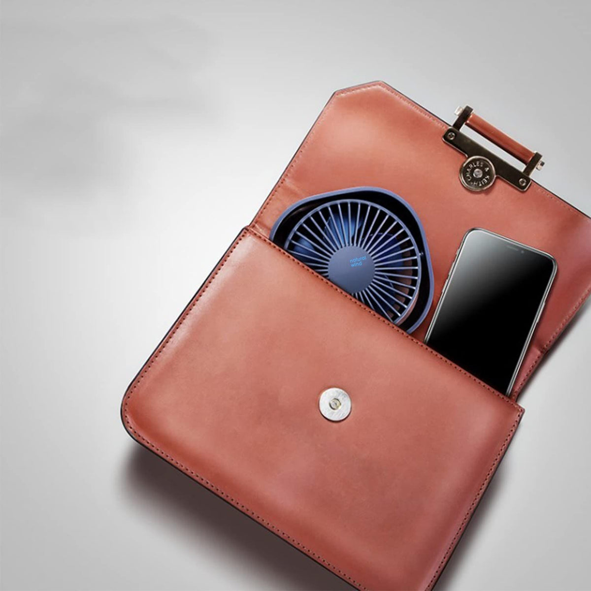 Small USB Fan Small Quiet Portable USB Powered ONLY (No Battery), Cooling Speed Setting 360° Adjustable , Blue