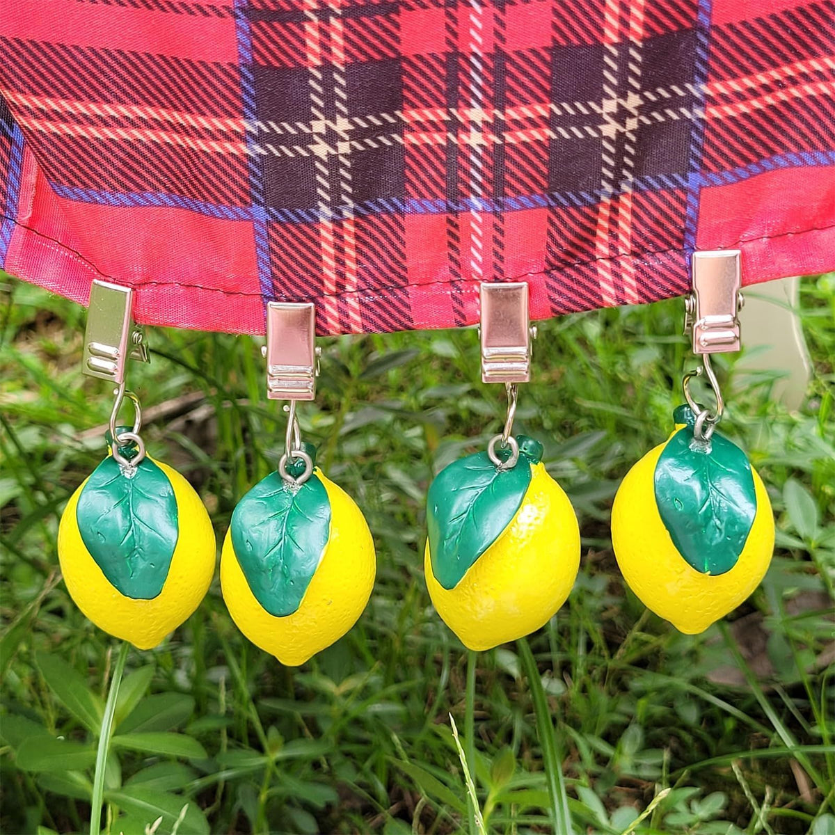 4pcs Outdoor and Indoor Tablecloth Clips Home Set 4 Lemon Tablecloth Clips Lemon Craft Tablecloth Clips Fruit Tablecloth Clips Fixed