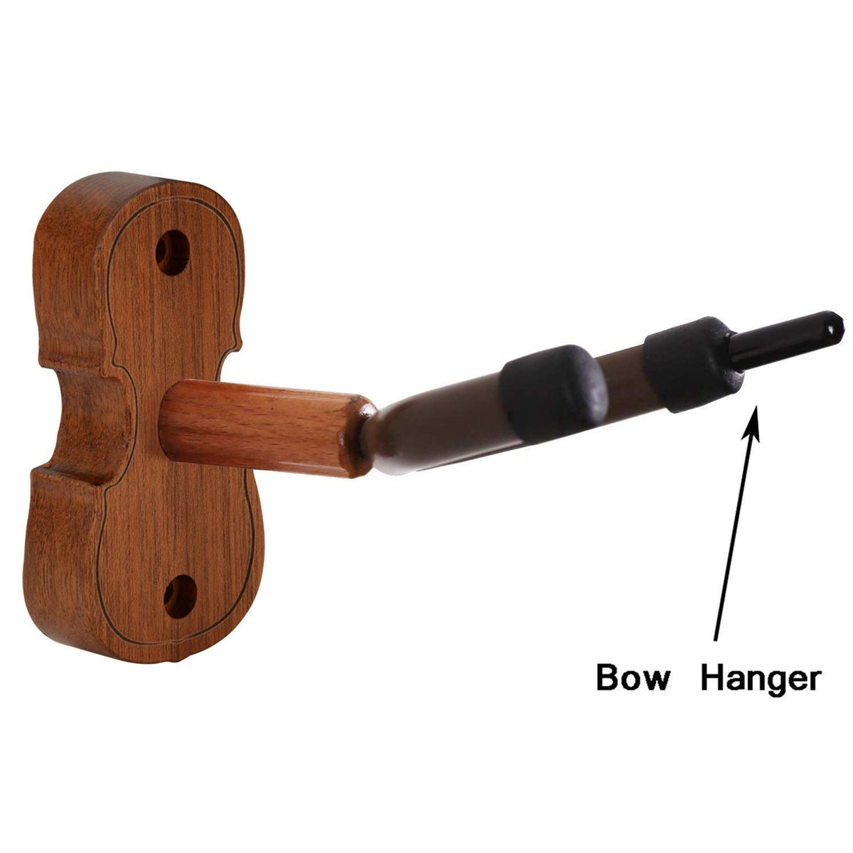 Violin Wall Mount Violin Hanger with Bow Hook Home & Studio Rosewood Violin/Viola Stand Special design