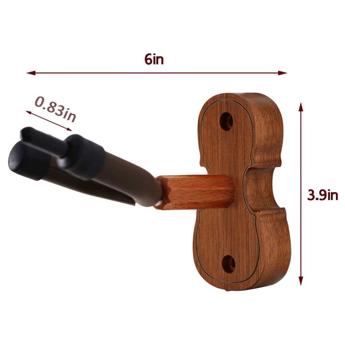 Violin Wall Mount Violin Hanger with Bow Hook Home & Studio Rosewood Violin/Viola Stand Special design