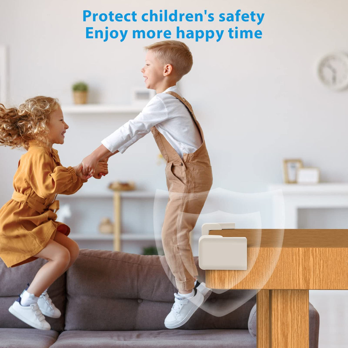 4Pcs Extra Thick Premium High Density Furniture Table Edge & Corner Guard Baby Proofing Bumper Protector - Jumbo Size Value Pack