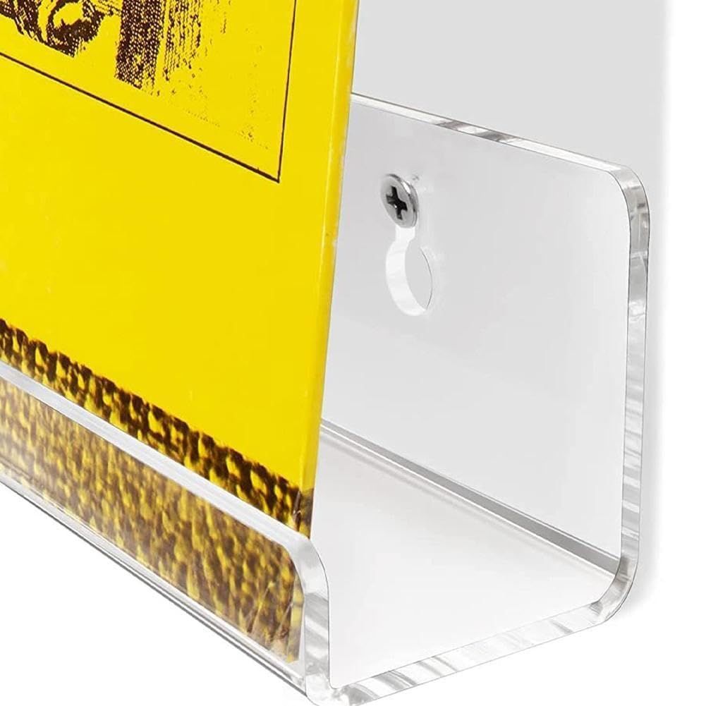 10pcs Transparent Acrylic Record Shelf Stand Vinyl Decoration Display Rack Bracket Wall-Mounted