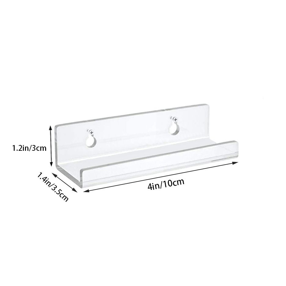 10pcs Transparent Acrylic Record Shelf Stand Vinyl Decoration Display Rack Bracket Wall-Mounted