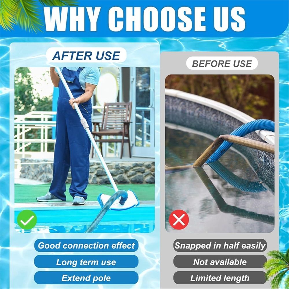 4 Pcs Pool Telescopic Pole White External Cam Pool Pole Parts Telescopic Extension Pole Cam Lock Replacement