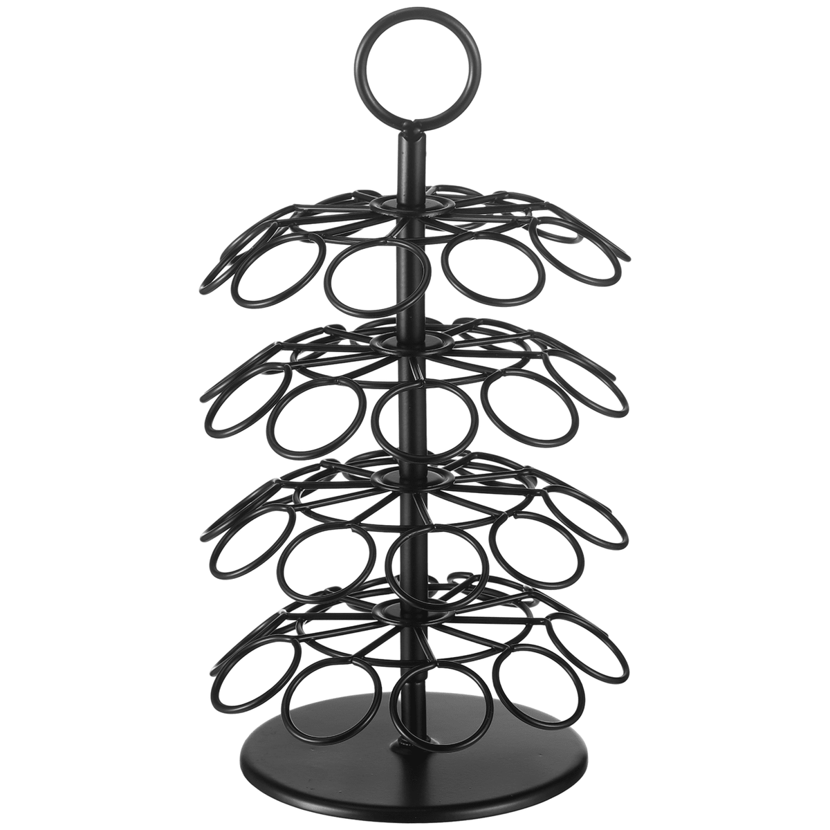 Coffee Pod Carousel Holder, 4-Tier Rotating K Cup Holder Compatible with 40 Cup Pods, Coffee Bar Accessory