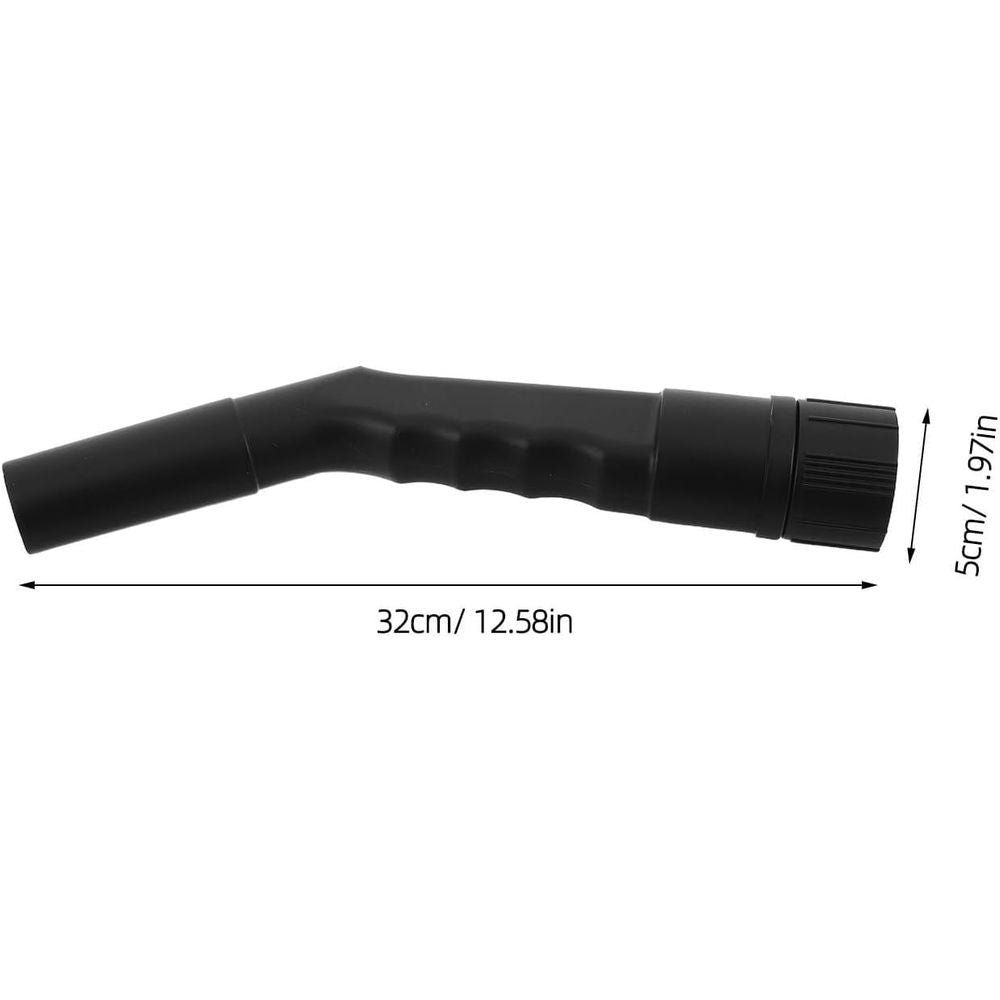 Plastic Vacuum Cleaner Hose Connector Curved Handle Adapter Black for Household Vacuums