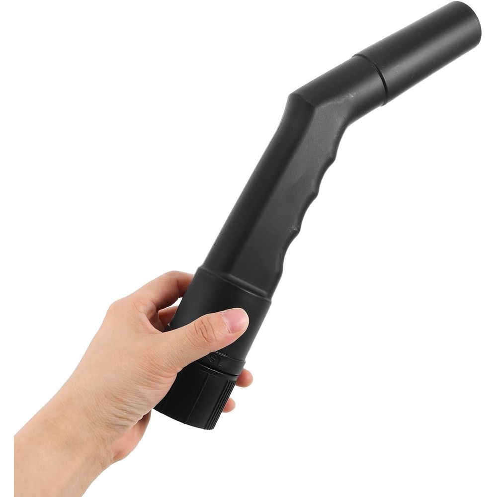 Plastic Vacuum Cleaner Hose Connector Curved Handle Adapter Black for Household Vacuums