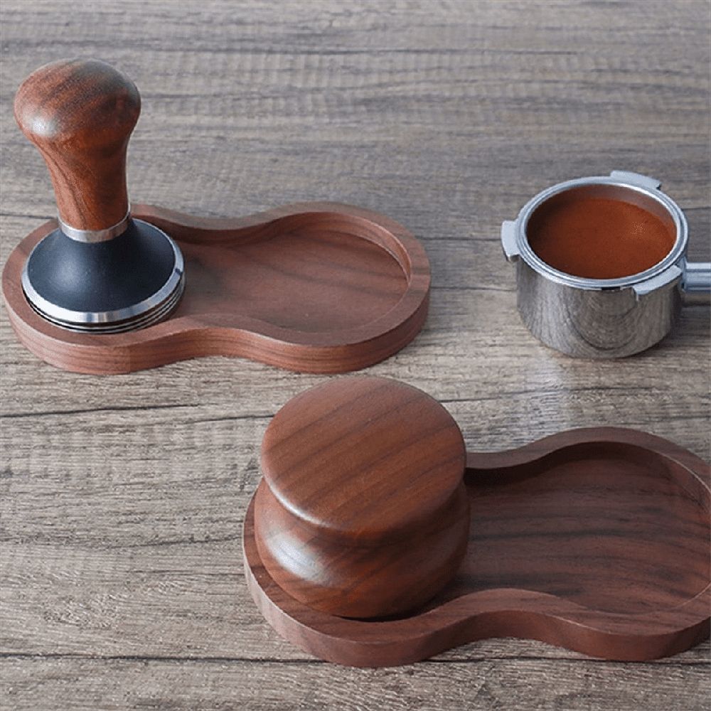 Coffee Distributor and Tamper, 51mm 53mm 58mm Professional Espresso Hand Coffee Hammer Tamping Kit with Universal Base A