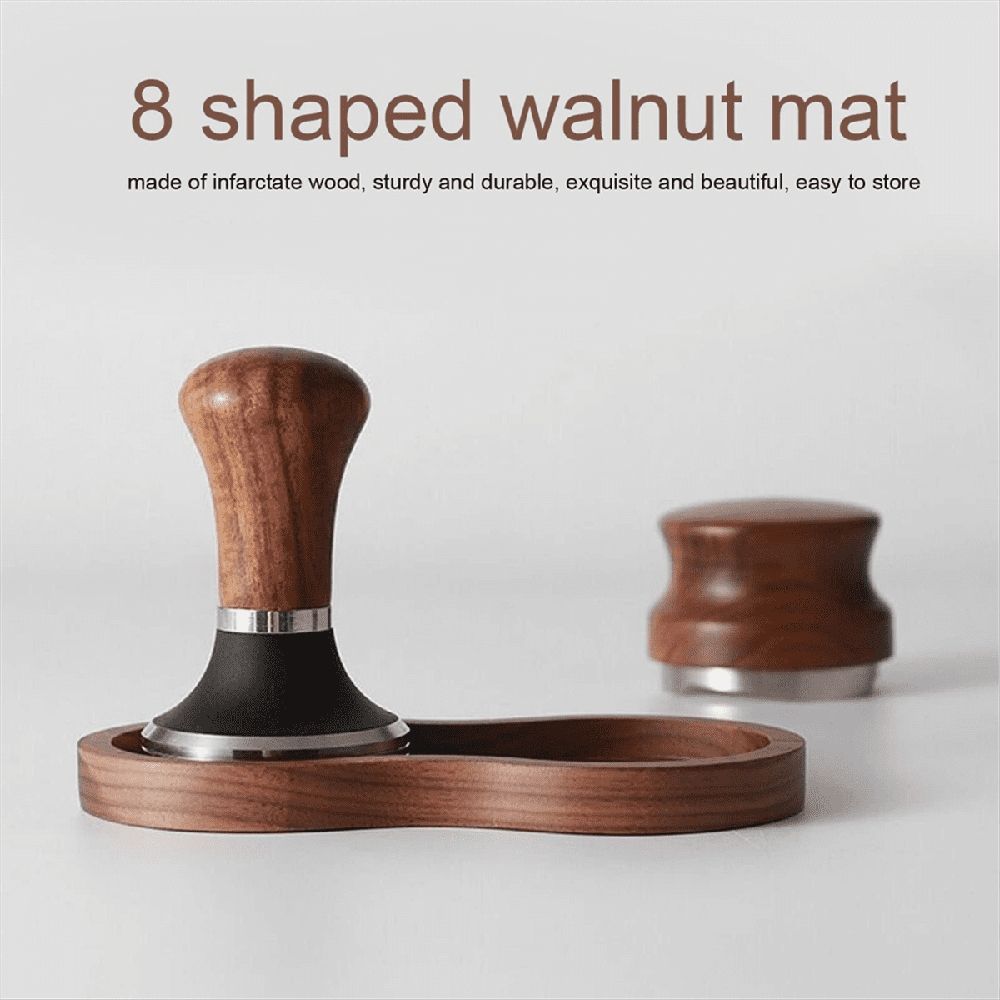 Coffee Distributor and Tamper, 51mm 53mm 58mm Professional Espresso Hand Coffee Hammer Tamping Kit with Universal Base A