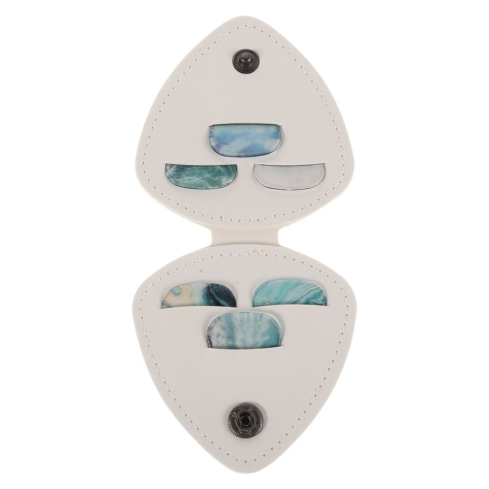 1Set Portable Guitar Pick Case with Clear Holder and Assorted Acoustic Electric Picks