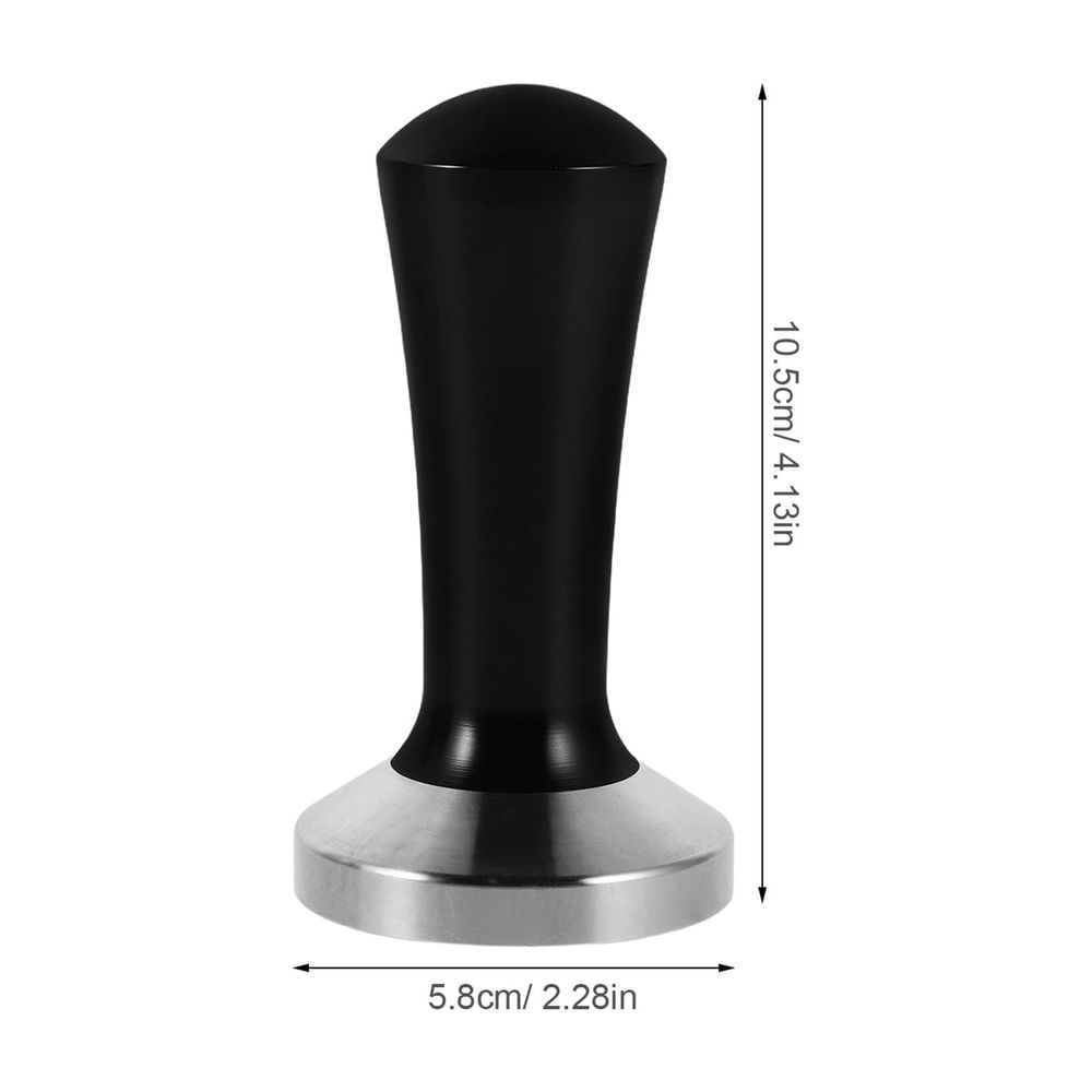 Manual Stainless Steel Coffee Tamper with Flat Base Comfortable Grip for Home Espresso Brewing