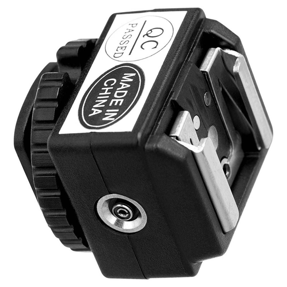 Hot Shoe Flash Adapter Flash Camera Flash Light Mount Hot Shoe Adapter Extension Flash Bracket with PC Sync Port Shoe Adapte for DSLR Mirrorless Cameras IM20 Durable Metal Construction