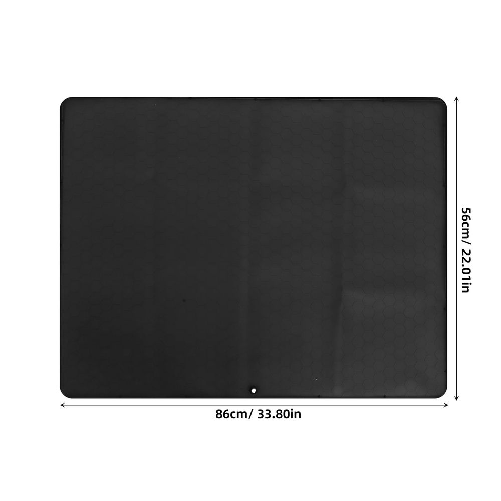 Washable Black Rubber Mat for Kitchen Cabinet Organizers and Under Sink Use