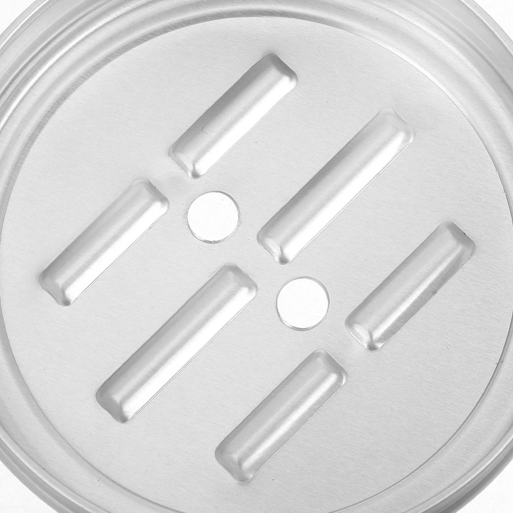 Compact Plated Silver Aluminum Soap Box Travel Holder for Home 2Pcs