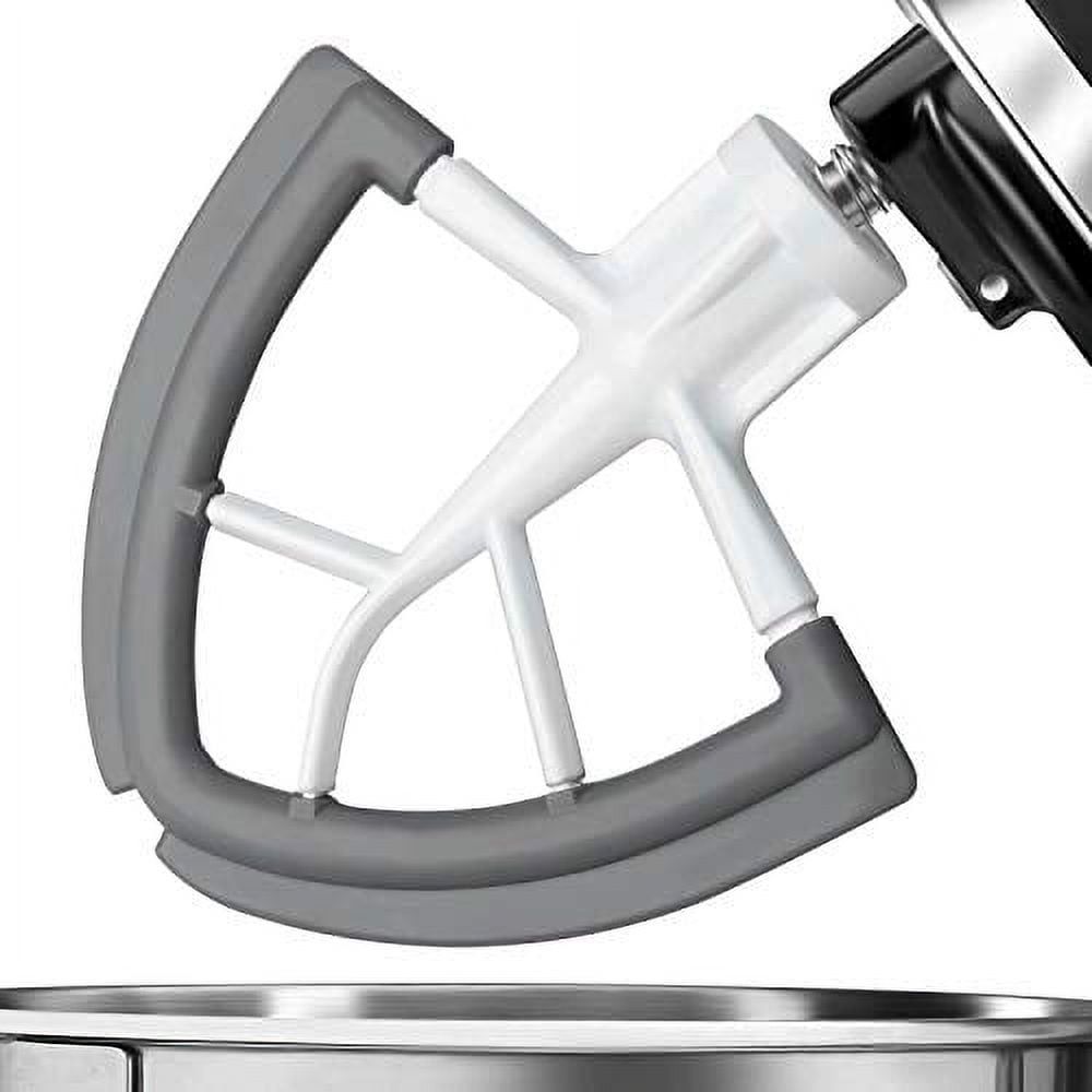 Kitchen Aid Mixer Accessory,Kitchen Aid Attachments For Mixer,Fits Tilt-Head Stand Mixer Bowls For 4.5-5 Quart Bowls,Beater With Silicone Edges,Gray