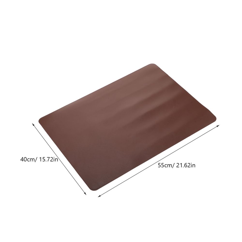 Heat Insulation Dining Table Place Mat Brown Pu 1Pcs