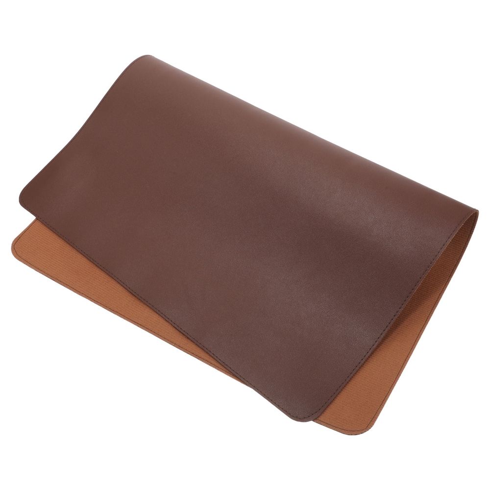 Heat Insulation Dining Table Place Mat Brown Pu 1Pcs