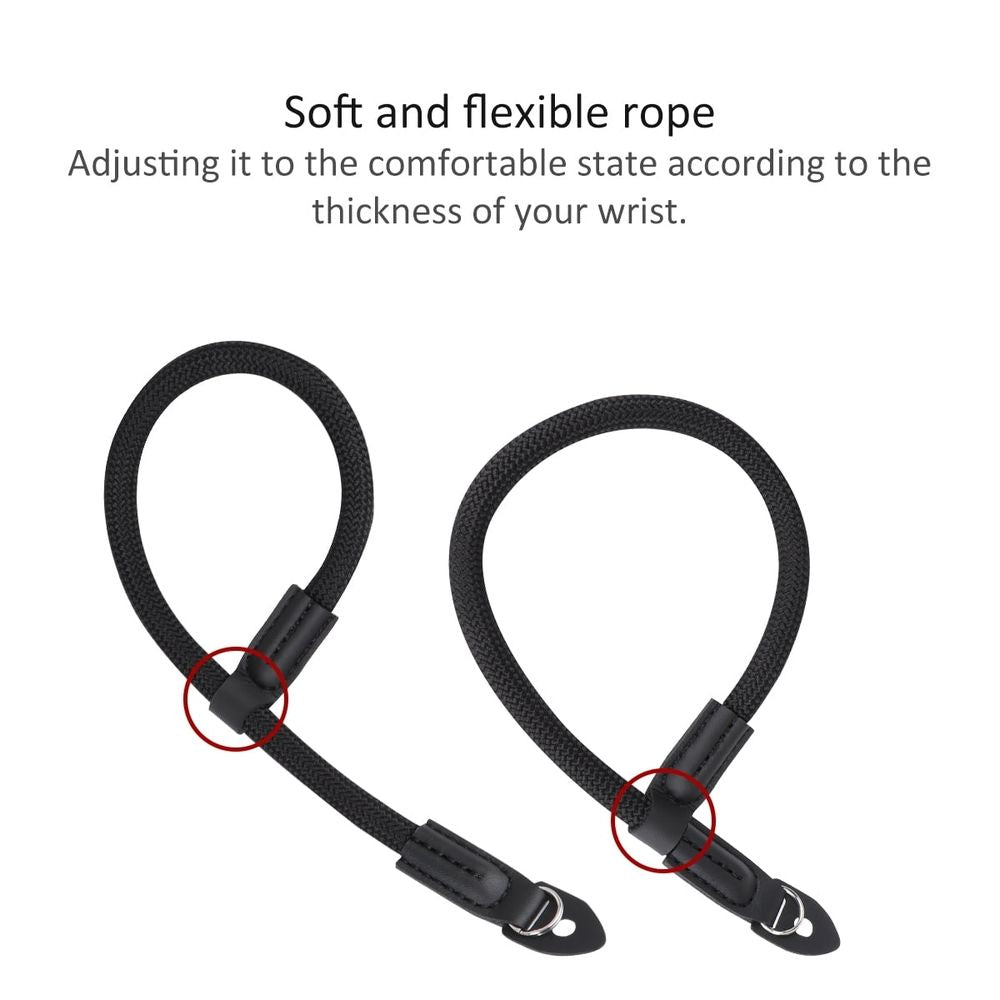 Nylon Wrist Strap for Mirrorless Cameras, Secure 1-Piece Camera Cord for Comfortable Carry and Handling