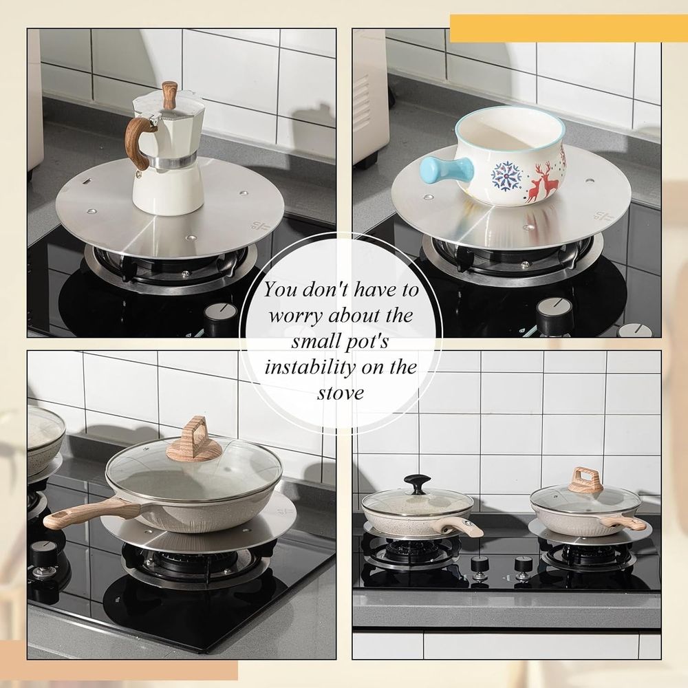 Stainless Steel Range Heat Diffuser with Handle, Handle, Multicolor