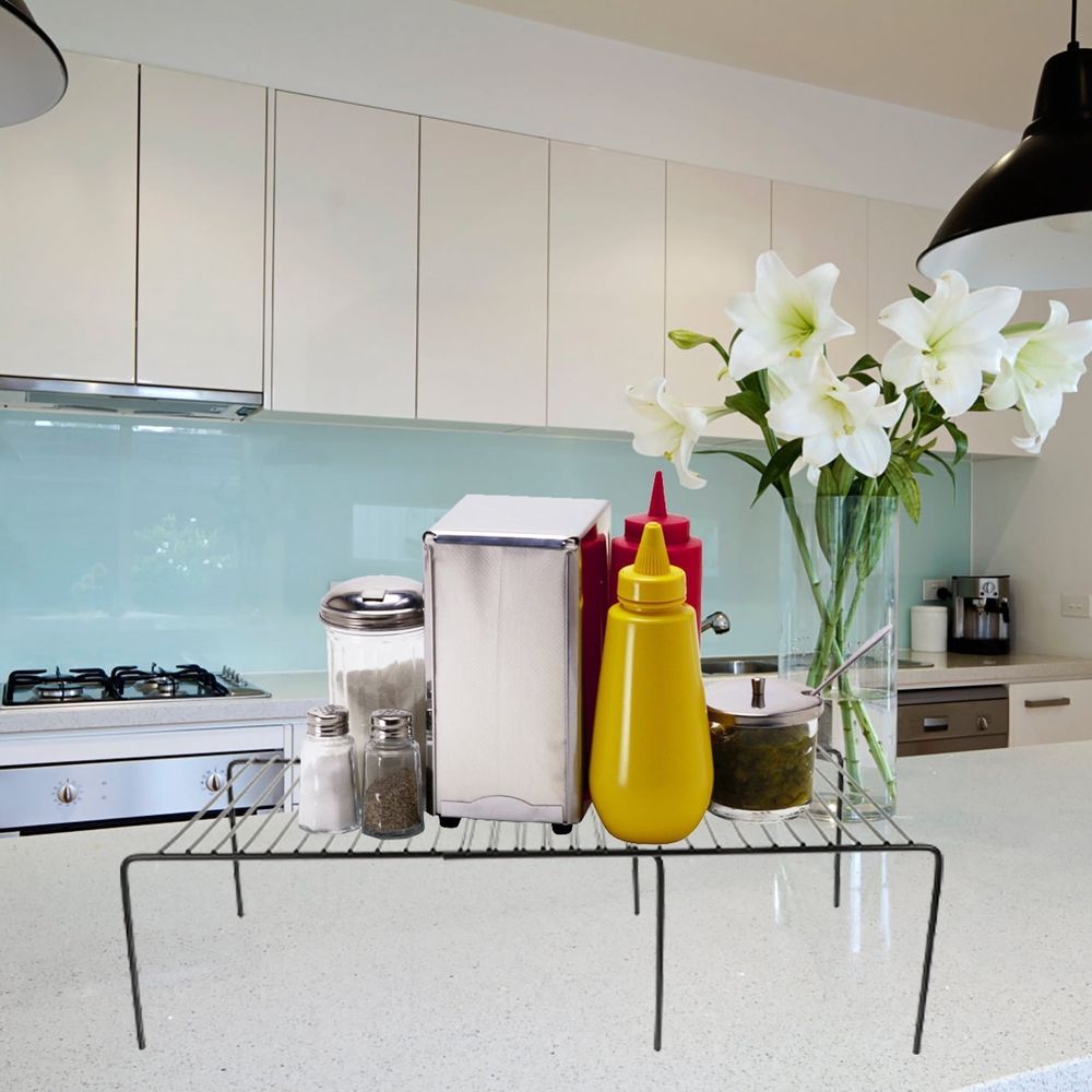 1Pcs Iron Spice Shelf for Cabinet with Adjustable Feature 11.6X9.4X5.3In