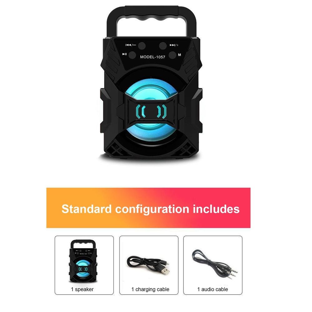 Portable Bluetooth Speaker, Louder Volume, Stereo Sound, 100 Foot Wireless Range, Microphone Input, Bluetooth Speaker for Home Outdoor Party Camping