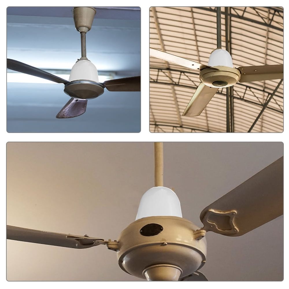 Set of 4 Decorative Canopy Fans White 9.5 x 9.5 x 8 cm for Home and Office Use