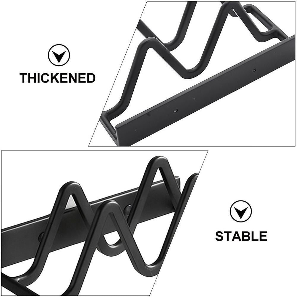 Wall-Mounted Pot Lid Holder Rack, 1Pc Aviation Aluminum Kitchen Organizer for Home Storage
