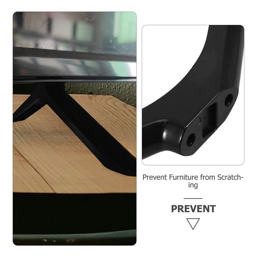 2 Pairs Universal Black TV Riser Stands with Easy Setup and Support for Enhanced Viewing
