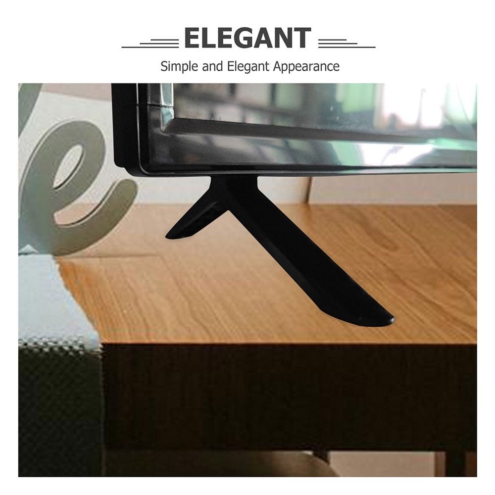 2 Pairs Universal Black TV Riser Stands with Easy Setup and Support for Enhanced Viewing